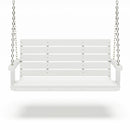 SimplyPoly 4 Foot Amish Made Signature Recycled Plastic Porch Swing, Weathered Wood