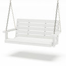 SimplyPoly 5 Foot Amish Made Signature Recycled Plastic Porch Swing, Dark Grey