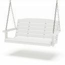 SimplyPoly 5 Foot Amish Made Classic Recycled Plastic Porch Swing, Dark Grey