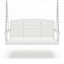SimplyPoly 5 Foot Amish Made Classic Recycled Plastic Porch Swing, Bright White