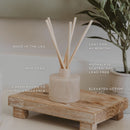 Salt and Sea White Translucent Tinted Glass Jar Reed Diffuser