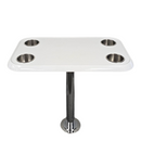 RV Side Tables | RV End Tables - Table Set - 6" Flush Mount Floor Plate / Anti Wobble, Cocktail Design (6 colors)