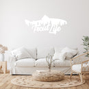Trout Life Fish Design Metal Wall Art – Fishing Lake House & Cabin Decor
