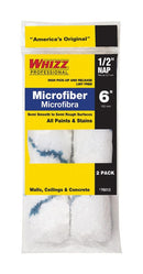Whizz Xtrasorb Microfiber 6 in. W x 1/2 in. Mini Paint Roller Cover 2 pk 1915180