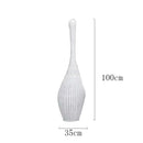 Wicker dark brown bamboo floor lamp living room warm light decor