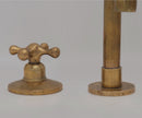 Deck Mounted Unlacquered Brass Faucet, Vanity Sink Faucet, Antique Brass Bathroom Faucet