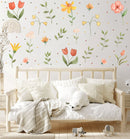 Wild Flowers & Leaves - Fabric Nursery Wall Art Decals