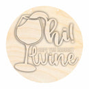 Unfinished Wood Wine Door Sign Kit | Wood Craft Cutouts | 1/4" Thick |