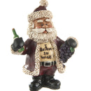 Santa Wine Bottle and Grapes Ornament | Bert Anderson Collection