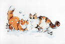 Winter Kitties Counted Cross Stitch Kit by Letistitch L8813