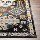 Cabacungan Black & Blue Washable Rug - Clearance