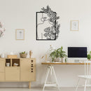Woman and Roses Metal Wall Decor