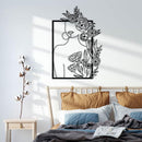 Woman and Roses Metal Wall Decor