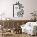 Woman and Roses Metal Wall Decor