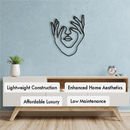 Hands and Face Woman Metal Wall Decor