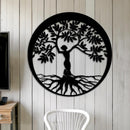 Woman Tree Sign