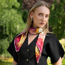 Moment in Time - Silk Foulard - Magenta