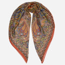Helena - Silk Scarf Shawl - Rust