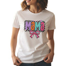 Womens Coquette Mama Shirt Cute Bow Graphic Mothers Day Gift Tee