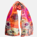 Campo de' Fiori - Long Silk Scarf - Coral