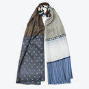 Atri - Long Silk Scarf- Blue
