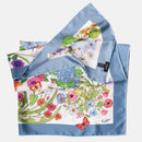 Flora - Silk Foulard - Steel Blue