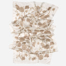 Esmeralda - Silk Scarf Shawl - Soft White & Gold