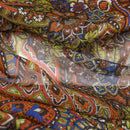 Helena - Silk Scarf Shawl - Rust
