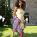 Helena - Silk Scarf Shawl - Pink