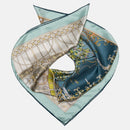 Garden of Dreams - Silk Foulard - Aqua