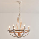 Wood Bead 6-Light Chandelier