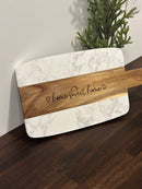 Wood & Marble Cutting Board (14”x7”) | Kitchen Decor | Home Sweet Home | Cheese Board