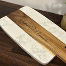 Wood & Marble Cutting Board (14”x7”) | Kitchen Decor | Home Sweet Home | Cheese Board