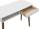 Wood Writing Desk with Drawer Spacious Top and Storage