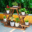 Wooden 6-Tier Plant Stand Indoor Outdoor