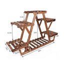 Wooden 6-Tier Plant Stand Indoor Outdoor