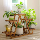Wooden 6-Tier Plant Stand Indoor Outdoor