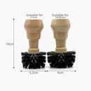 Wooden barista cleaning brush set kitchen espresso tools