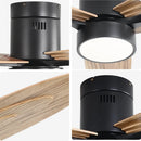 Wooden Ceiling Fan with Light, Reversible DC Motor, Quiet & Modern Design