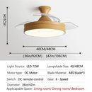Wooden heartbeat ceiling fan with remote control bedroom light