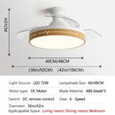 Wooden heartbeat ceiling fan with remote control bedroom light