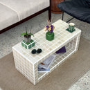 Wooden Skeleton Mosaic Coated Coffee Table