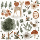 Woodland Baby Forest animals - Fabric Nursery Wall Art Decals