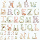 Baby Name & Woodland Animals Decor - Fabric Nursery Wall Art Decals
