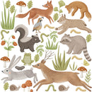 Woodland Animals & Pine Trees - Fabric Nursery Wall Art Decals