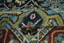 Wool 6x9 Blue and Rust Traditional Persian Antique Area Rug | TRDCP196B69