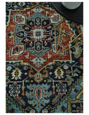 Wool 6x9 Blue and Rust Traditional Persian Antique Area Rug | TRDCP196B69