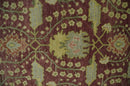 Wool Traditional Brown, Green and Beige 8x10 Floral Hand knotted Oushak Area Rug