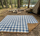 Wool Canvas Camping Blanket - Waxed Canvas Outdoor Blanket / Bushcraft Blanket