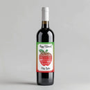 Word Apple Teacher Retirement Wine Label